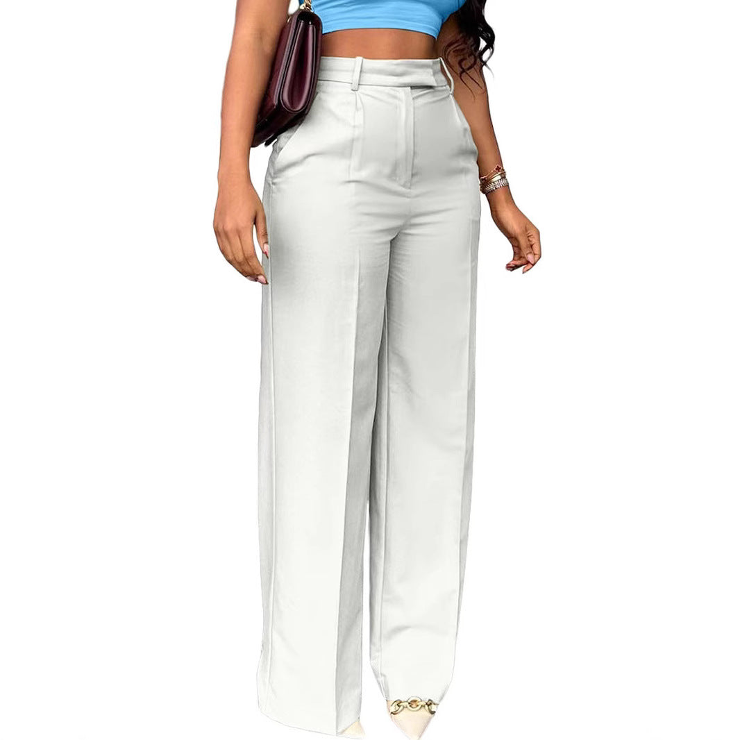 Women's High-Waist Wide-Leg Trousers