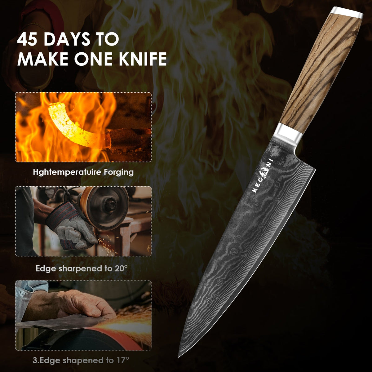 8-Inch Damascus Steel Chef's Knife