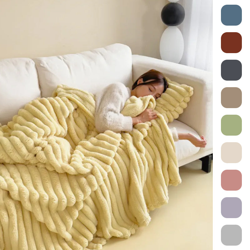 Bubble Faux Fur Throw Blanket