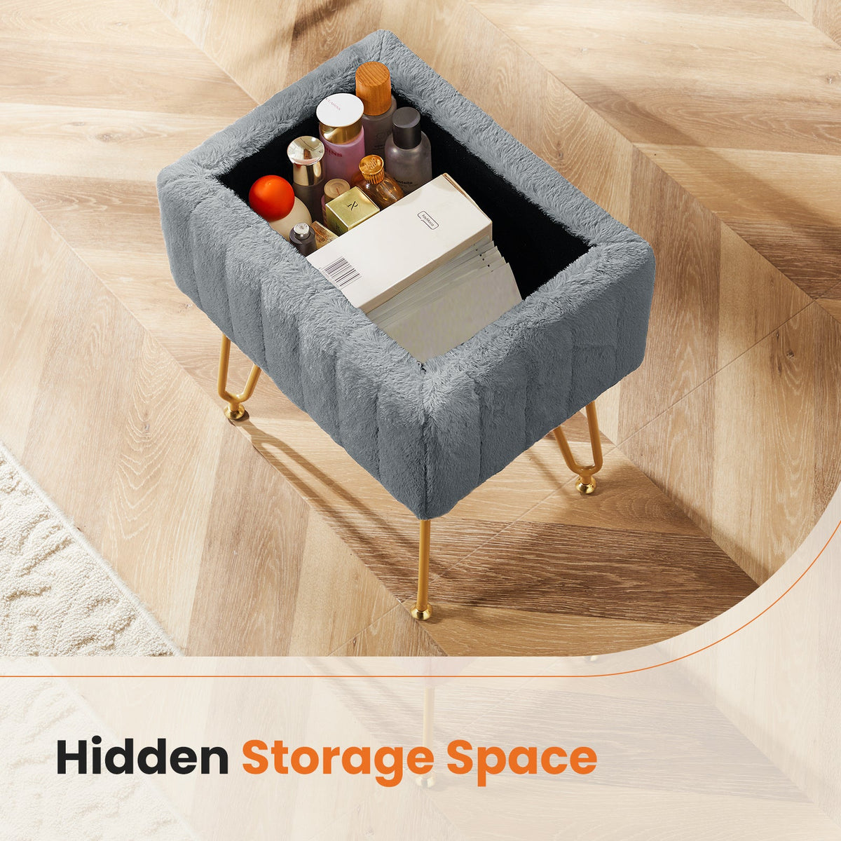 Vanity Stool with Storage