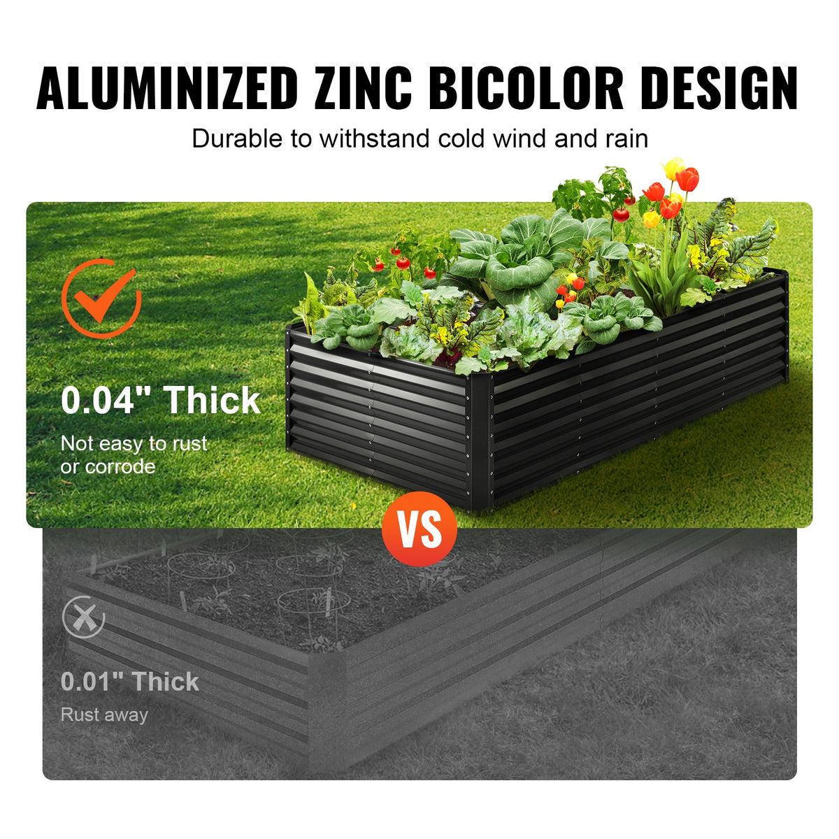 Galvanized Raised Garden Bed (94.5 x 47 in)