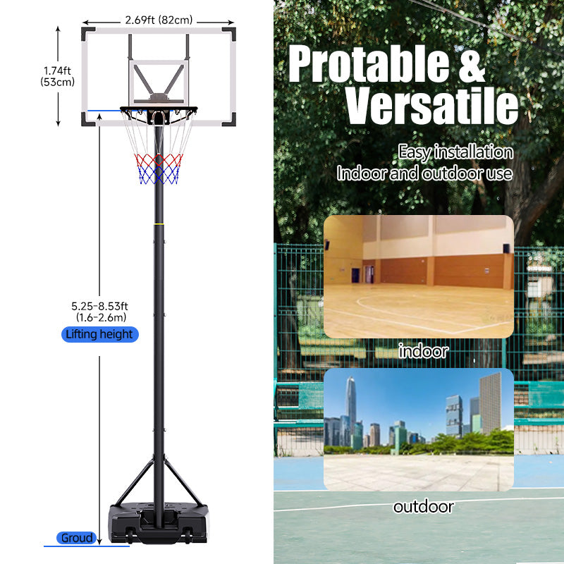 Adjustable Portable Basketball Hoop