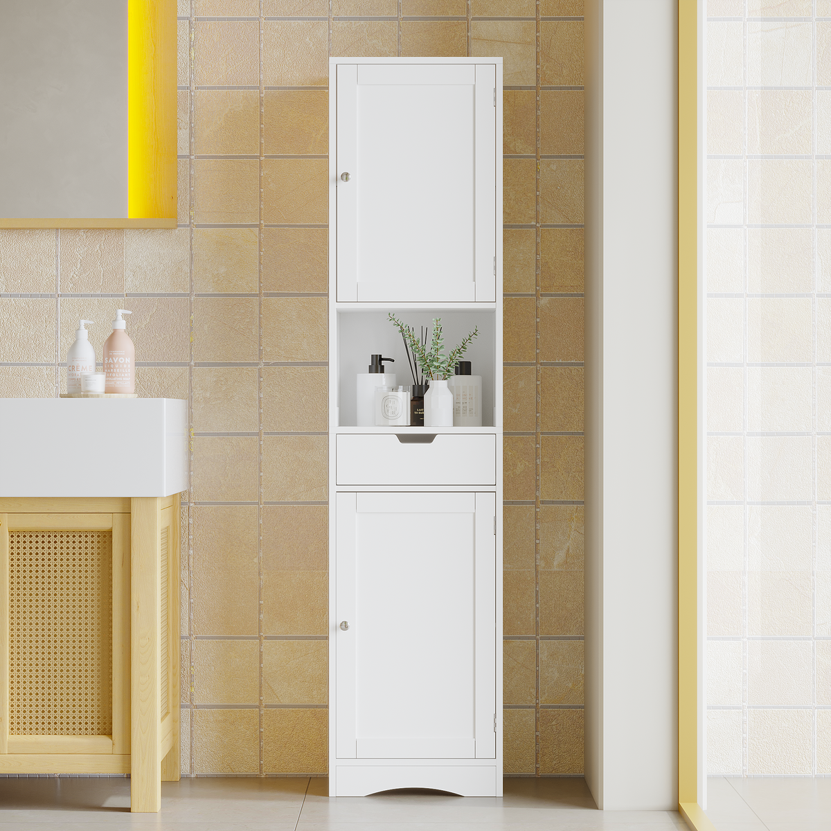 Tall Bathroom Storage Cabinet
