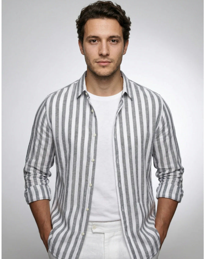 Men's Striped Casual Shirt
