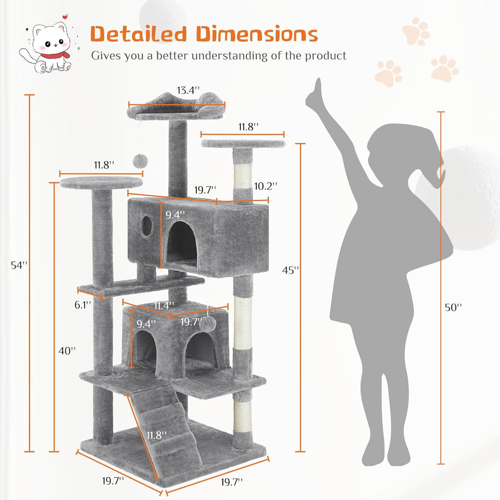 54-Inch Multi-Level Cat Tree