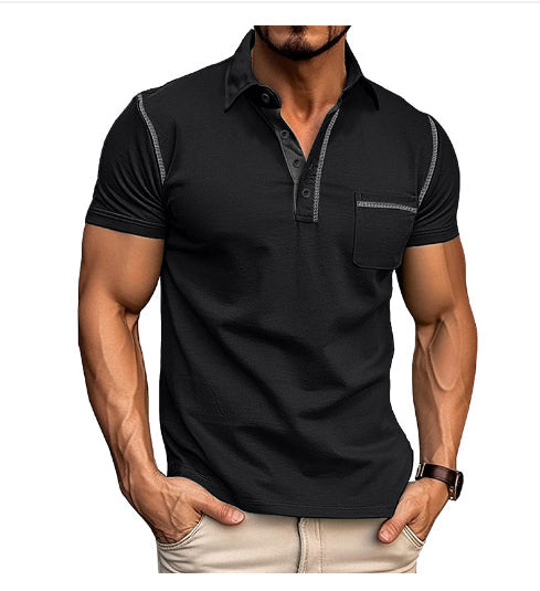 Men's Knit Henley Polo