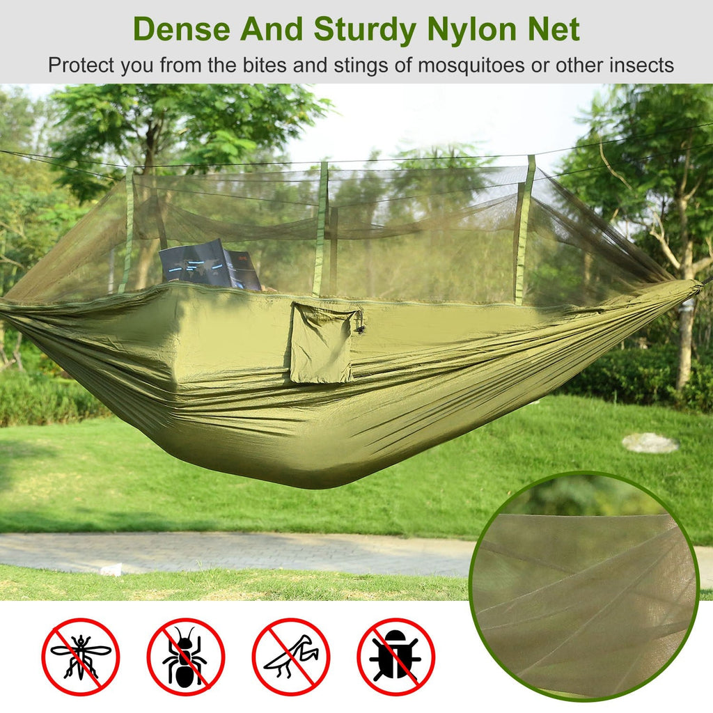 Double Camping Hammock with Mosquito Net