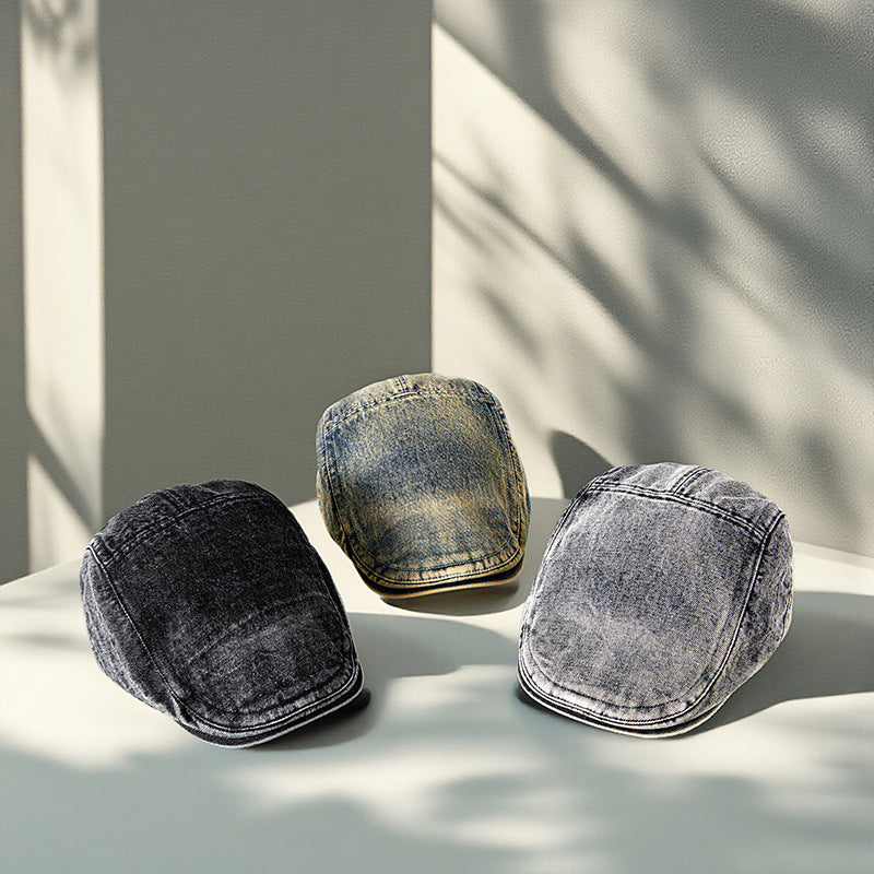 Denim Newsboy Cap