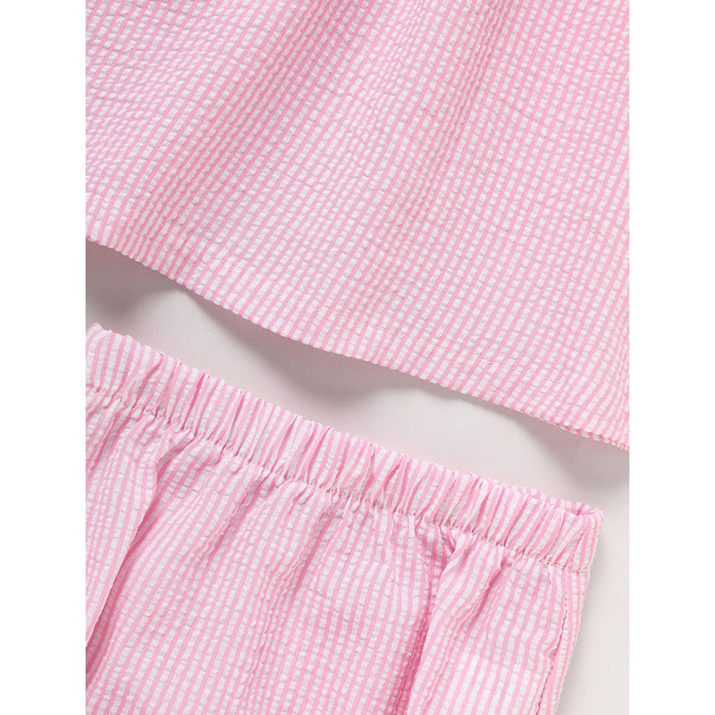 Girls' Ruffle Sleeve Top & Shorts Set
