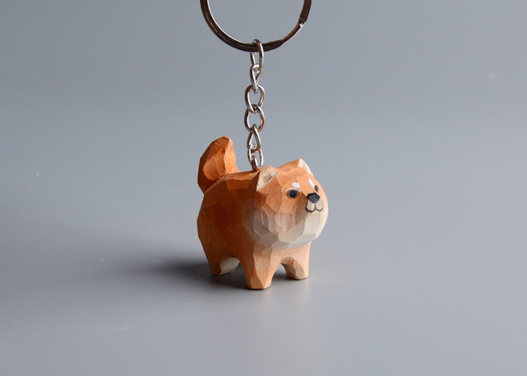 Hand-Carved Wooden Animal Figurine