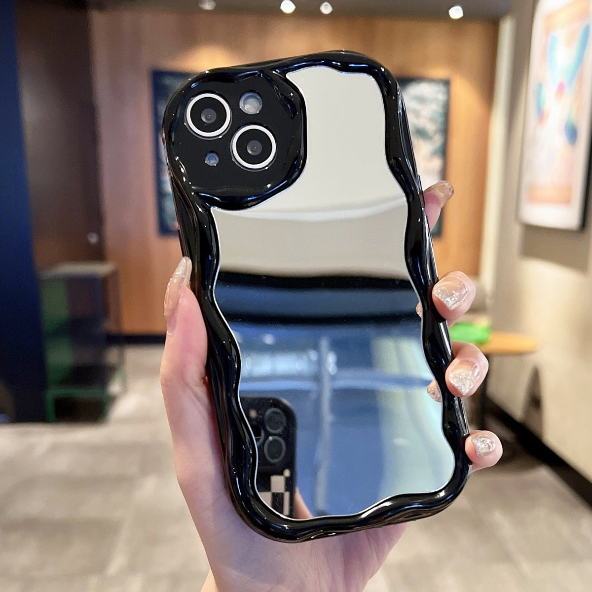 Cream Swirl Mirror Phone Case