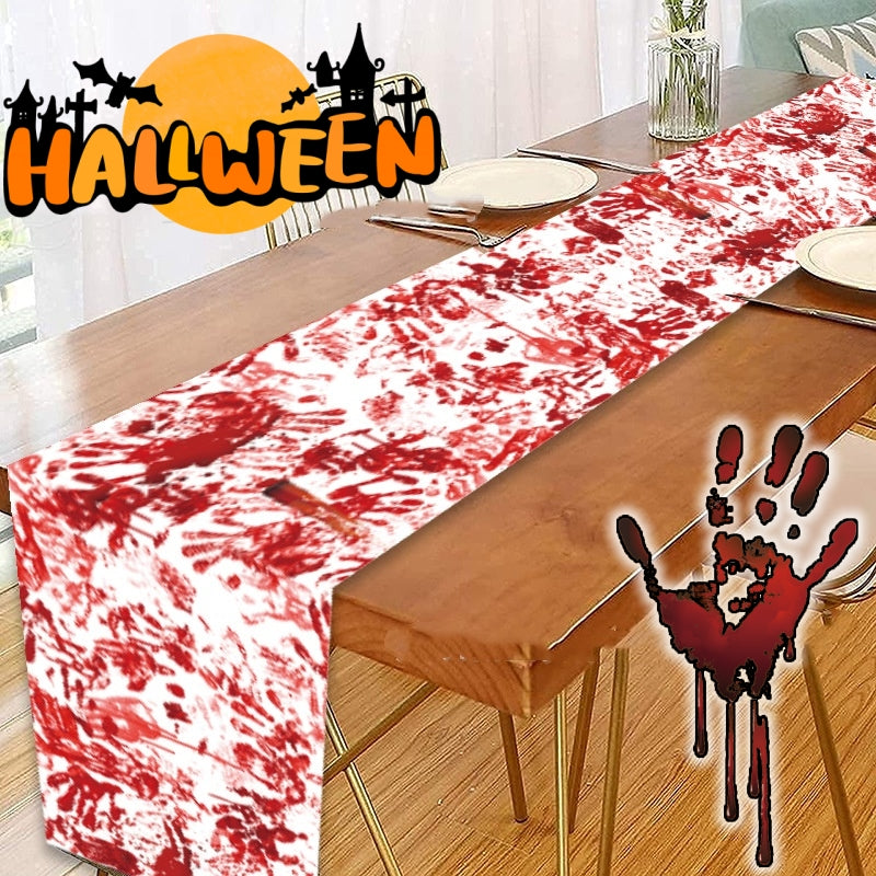 Bloody Handprint Halloween Tablecloth