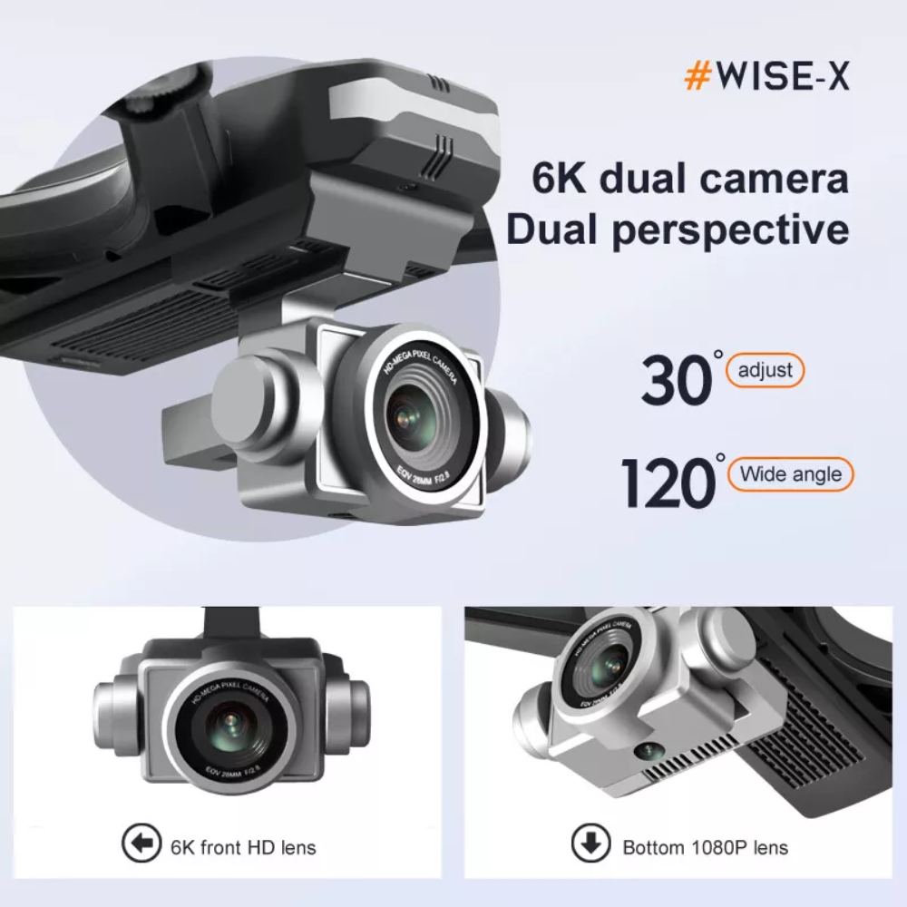 Foldable Dual-Camera Drone (2 Batteries)
