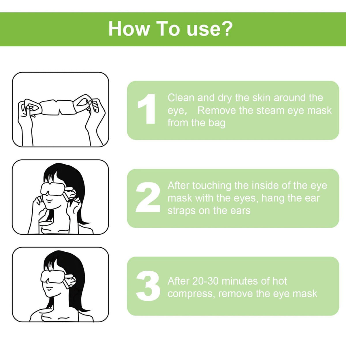 Self-Heating Steam Eye Masks (5-Pack)