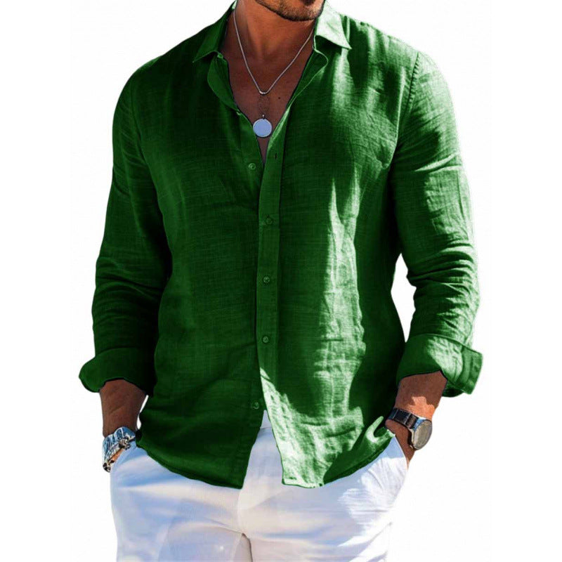 Men's Relaxed-Fit Button-Up Shirt