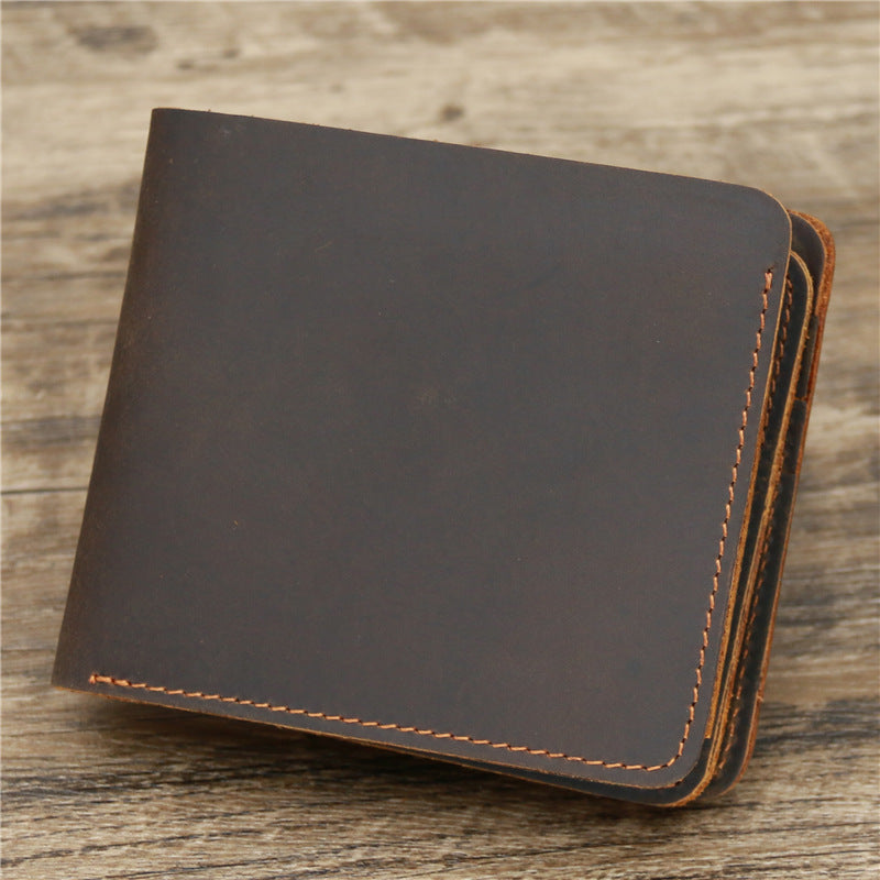 Men's Crazy Horse Leather Card Wallet