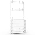 5-Tier Shoe Rack with Coat Hanger