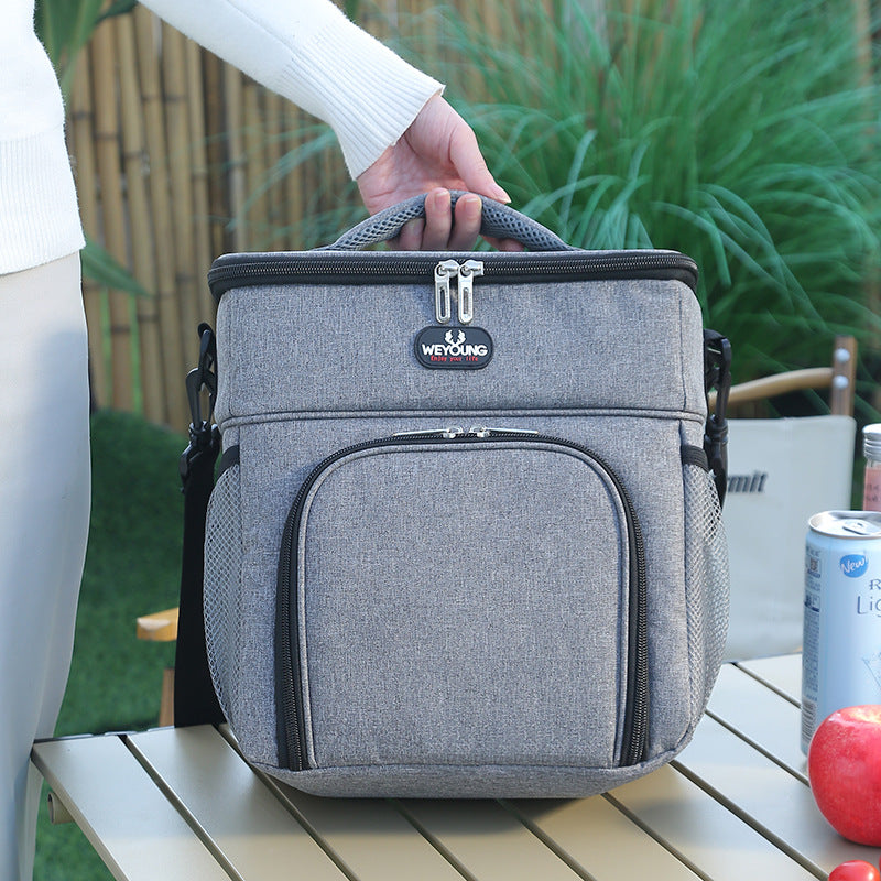 Large Insulated Double Lunch Bag