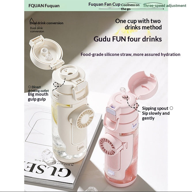 Cooling Fan Water Bottle