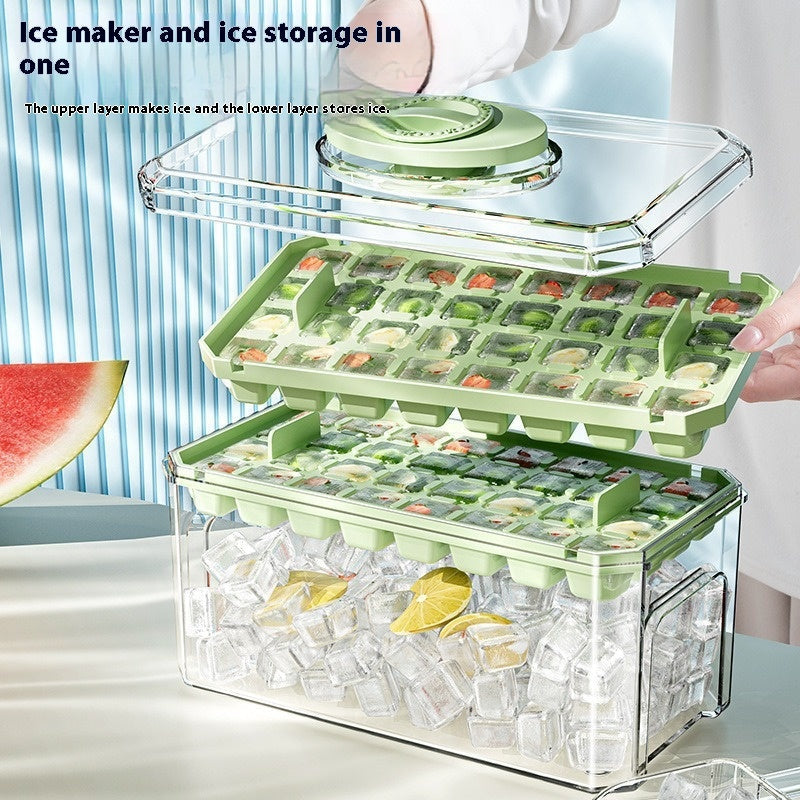 Press-Release Ice Cube Tray with Bin