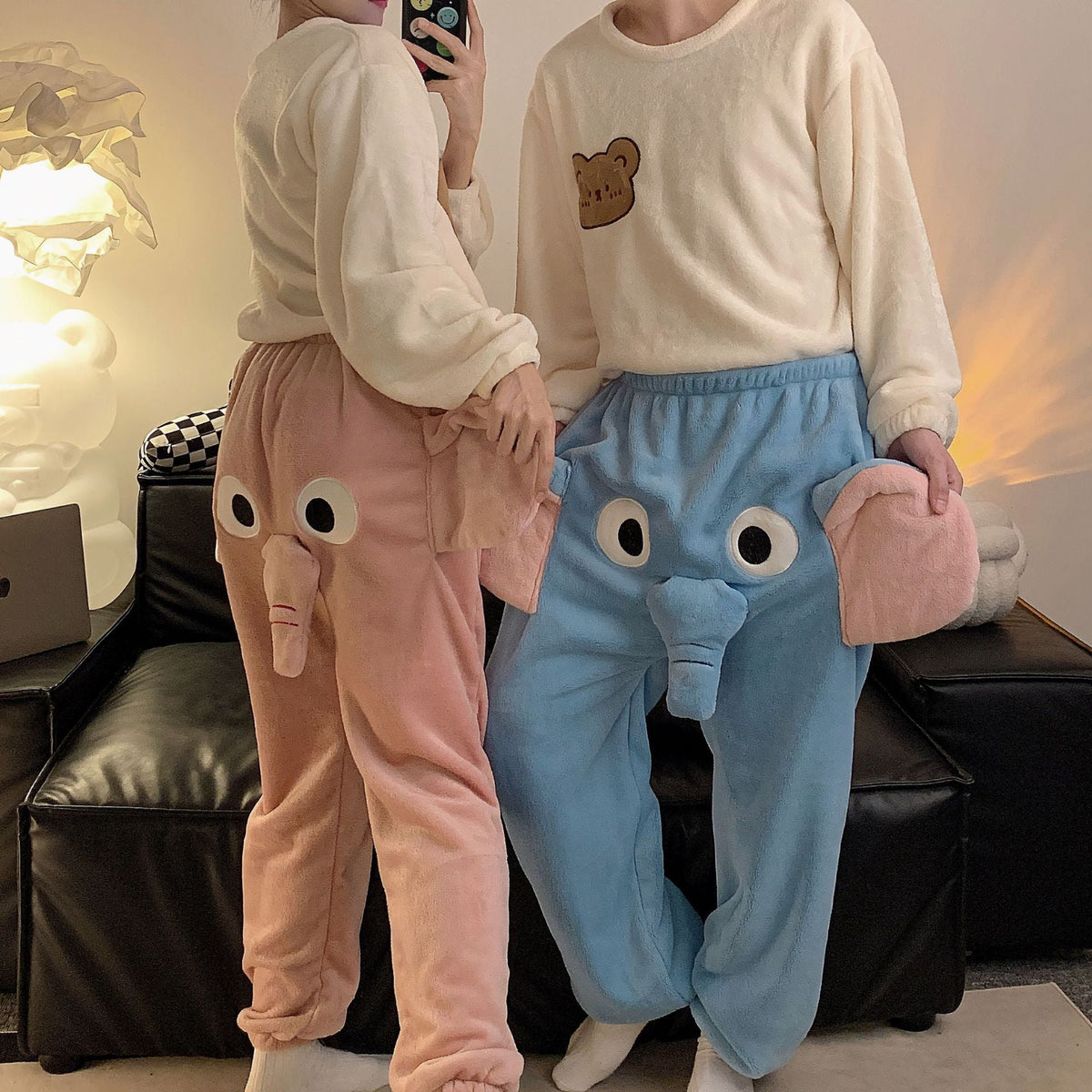 Cute Elephant Fleece Pajama Pants