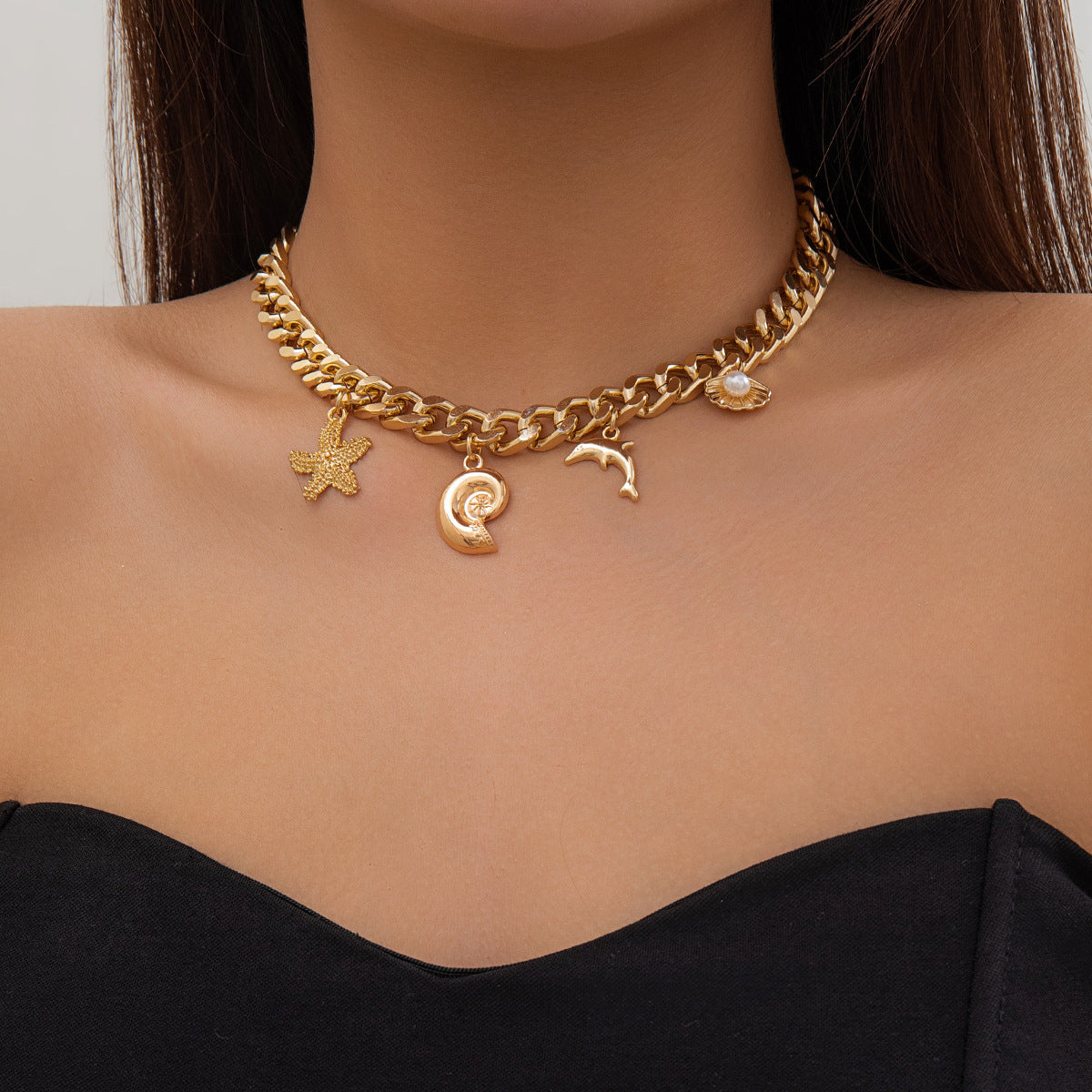 Boho Ocean Charm Choker & Bracelet