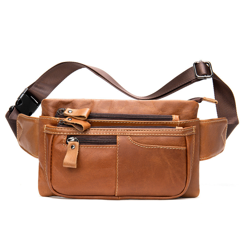 Men's Leather Chest Sling Bag