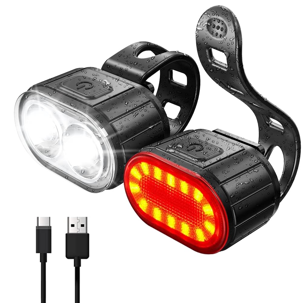 Rechargeable Bike Light Set