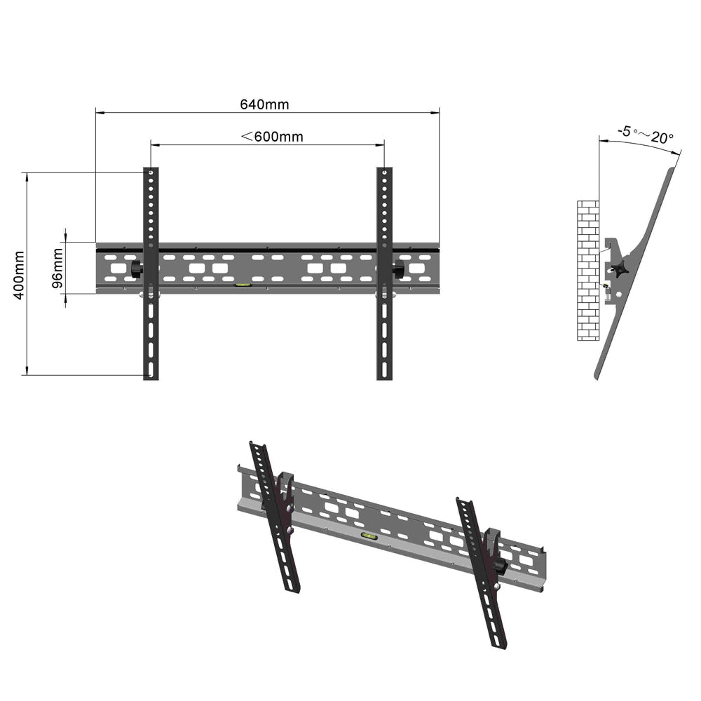 Full-Motion TV Wall Mount (32–70 in)