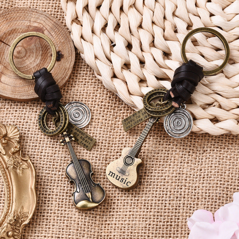 Vintage Guitar Keychain