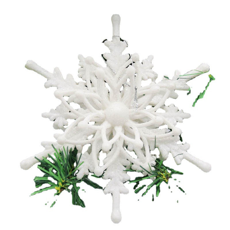 3D White Snowflake Ornaments