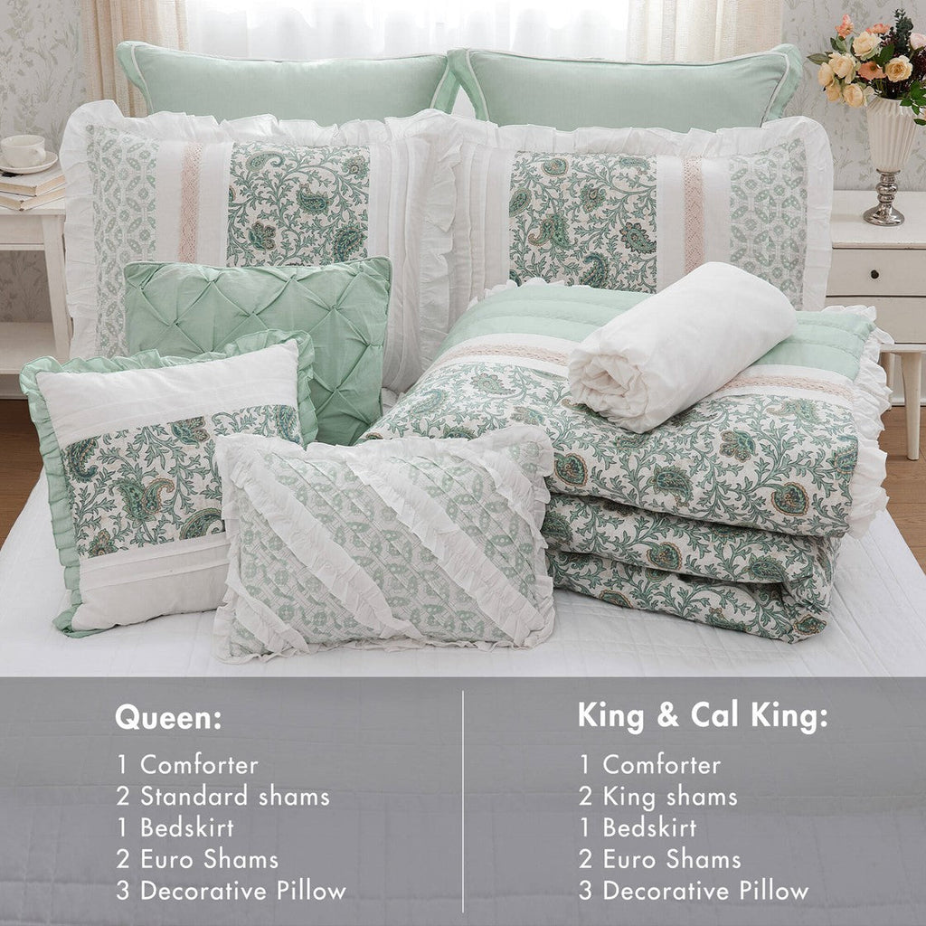 9-Piece Cotton Comforter Set (King)