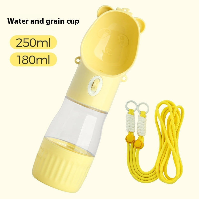 2-in-1 Travel Pet Water Bottle & Food Container