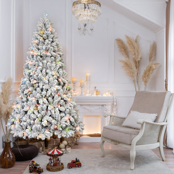 4 ft Pre-Lit Flocked Christmas Tree