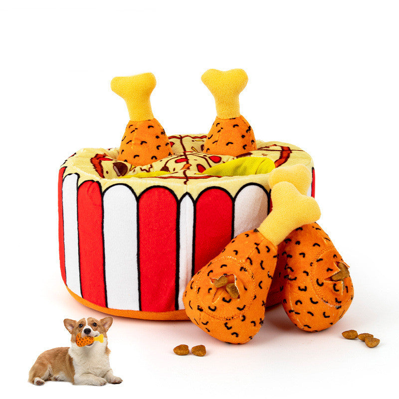 Plush Chicken Leg Dog Toy