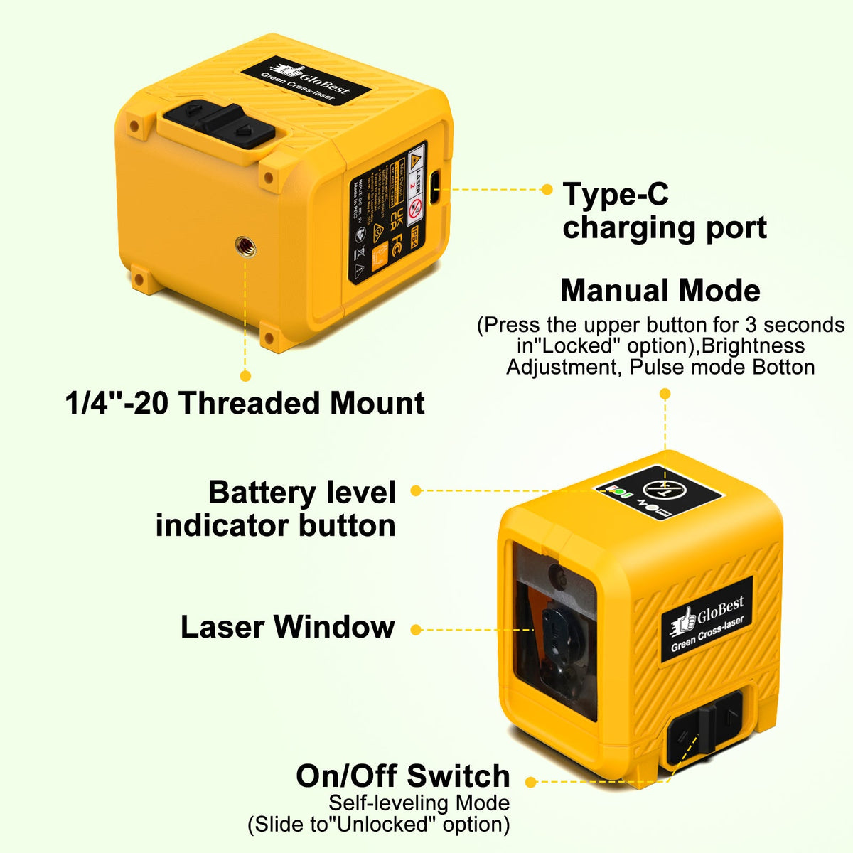 Self-Leveling Green Cross-Line Laser Level