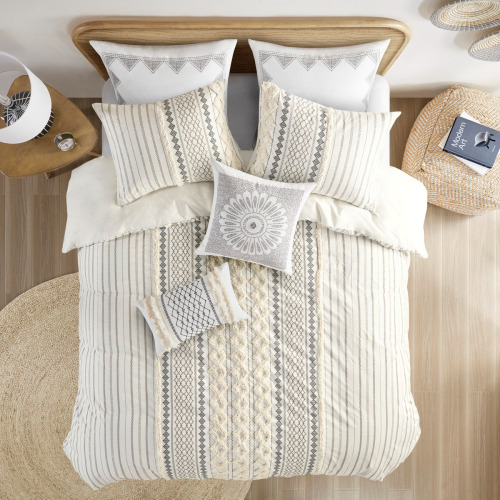 Cotton Chenille Duvet Cover Set (Full/Queen)
