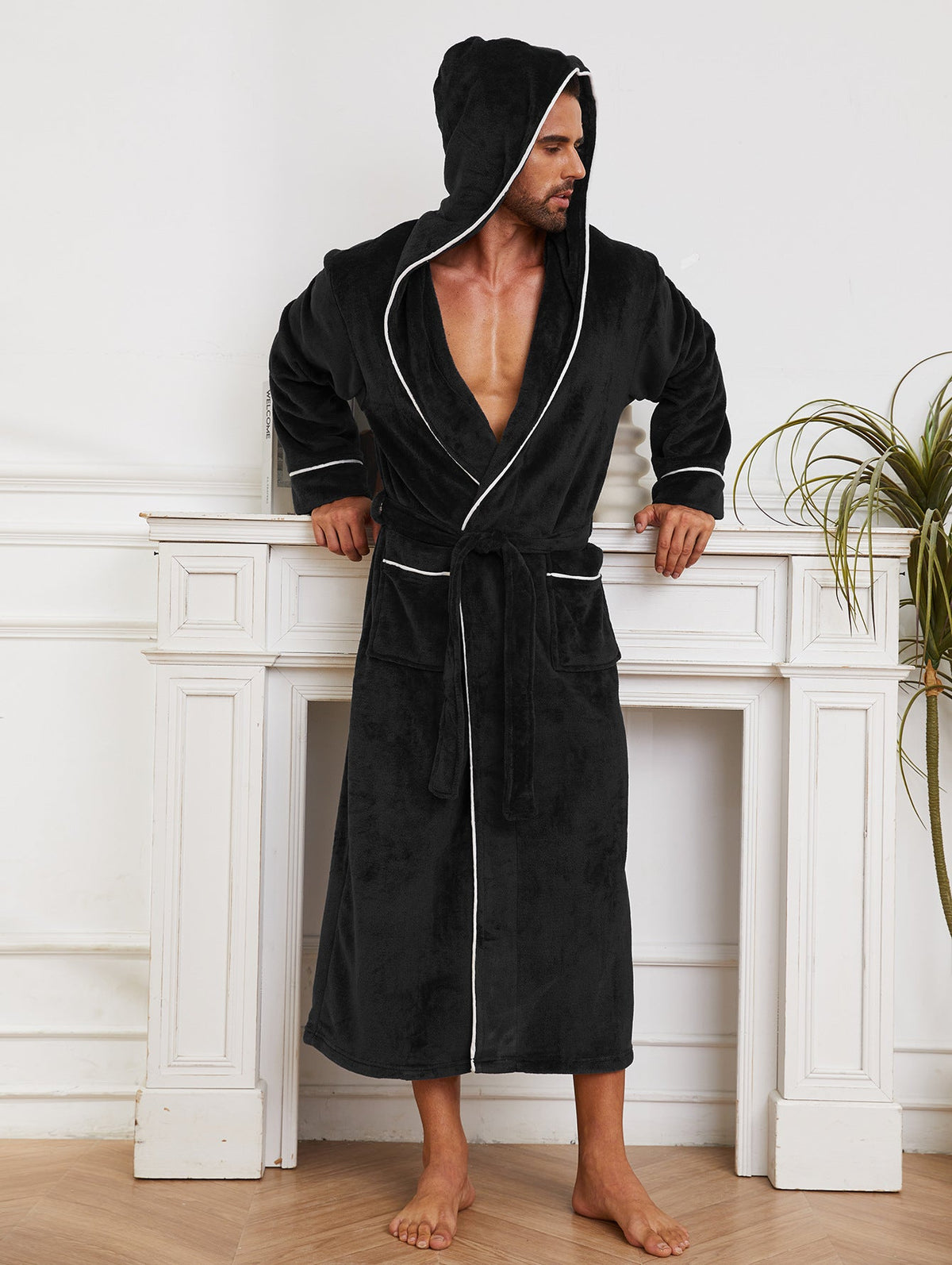 Plush Flannel Bathrobe