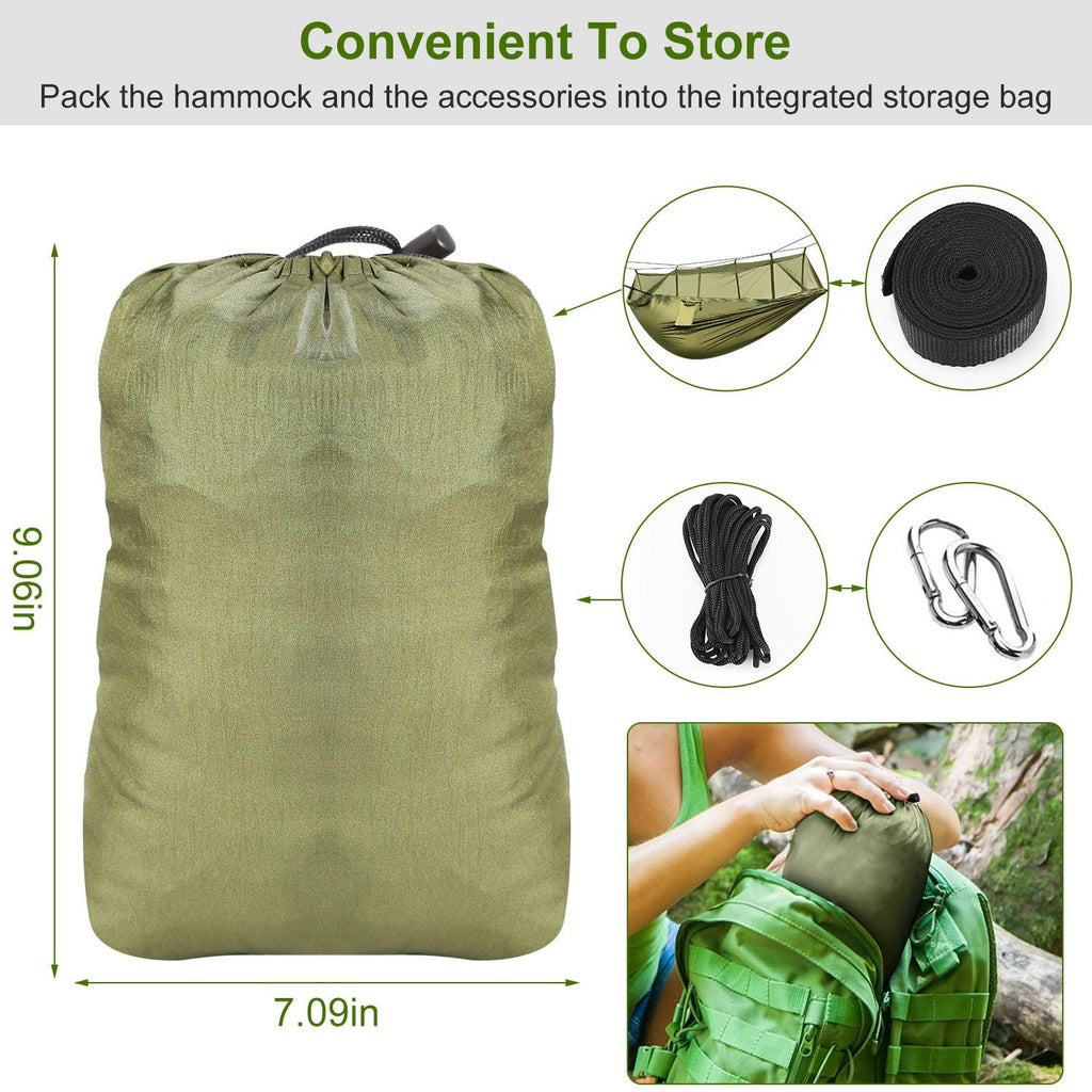 Double Camping Hammock with Mosquito Net