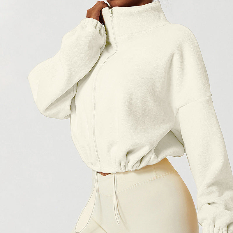 Sherpa-Collar Fleece Jacket