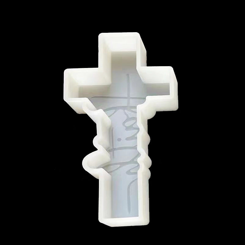 Rune Cross Candle Mold