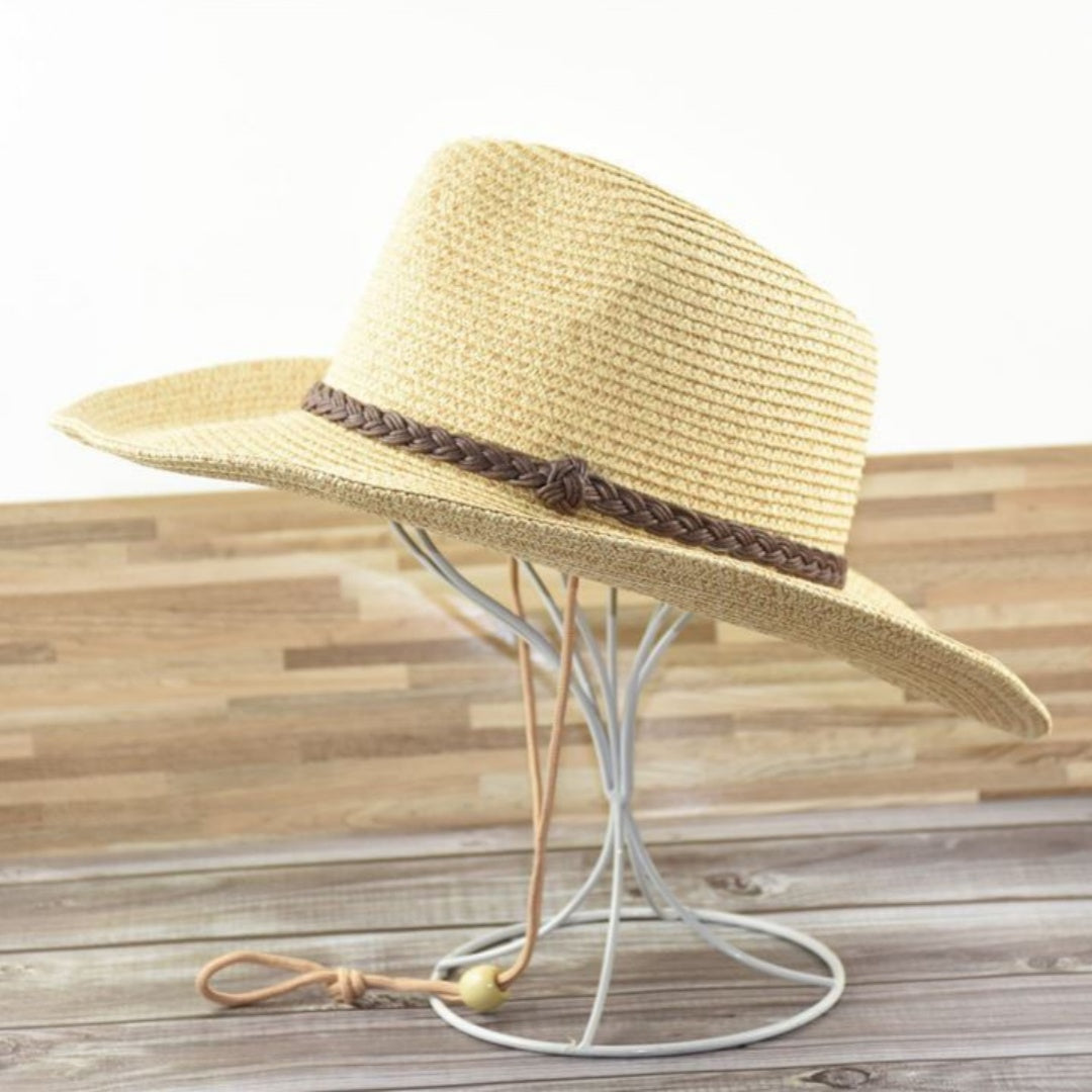 Foldable Wide-Brim Straw Sun Hat