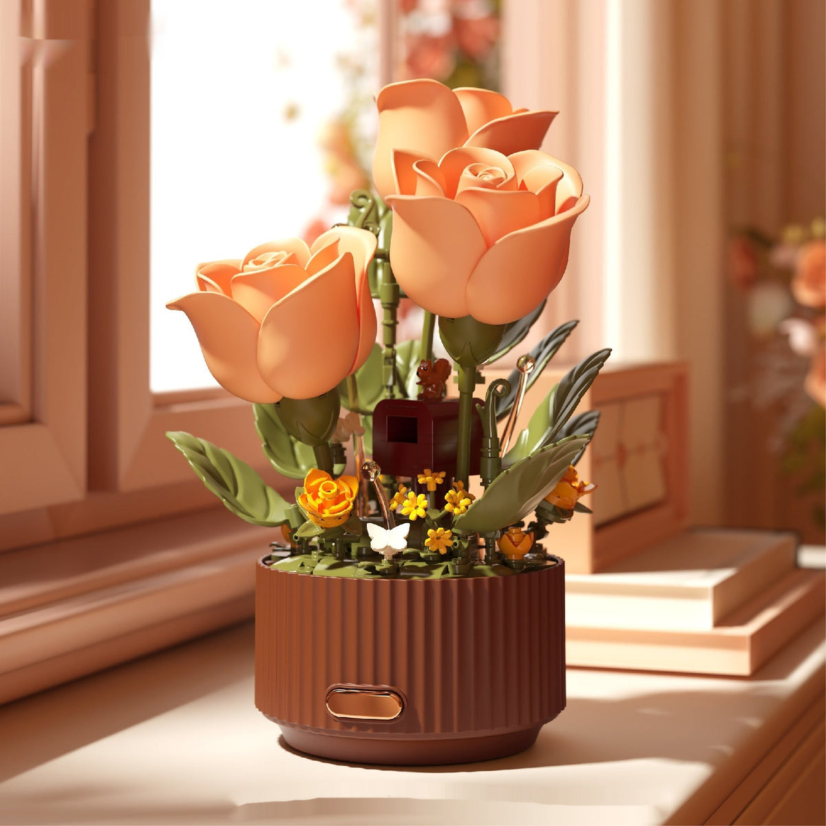 Light-Up Flower Building Block Set