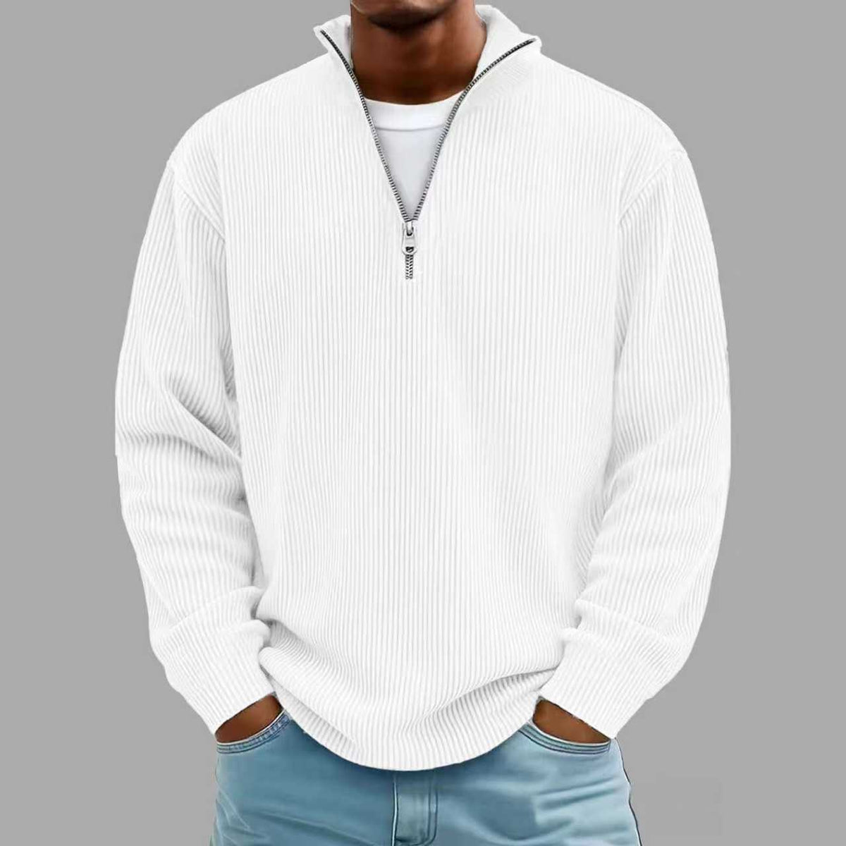 Men's Corduroy Quarter-Zip Pullover