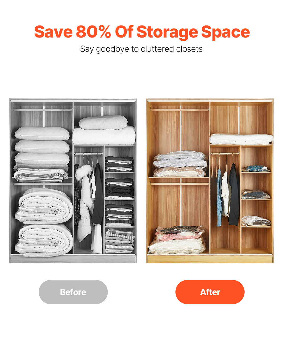 Vacuum Storage Bags (20-Pack)