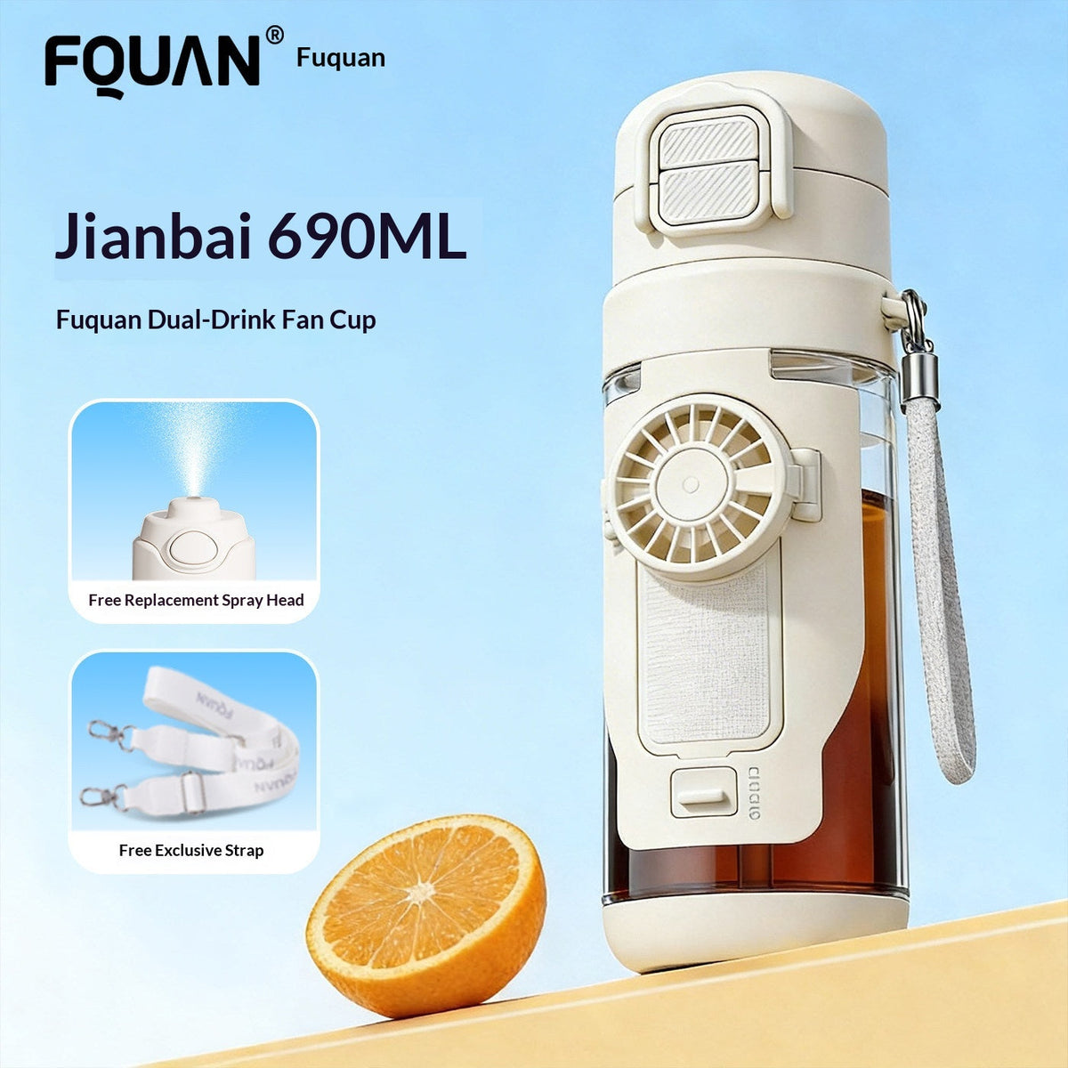 Cooling Fan Water Bottle