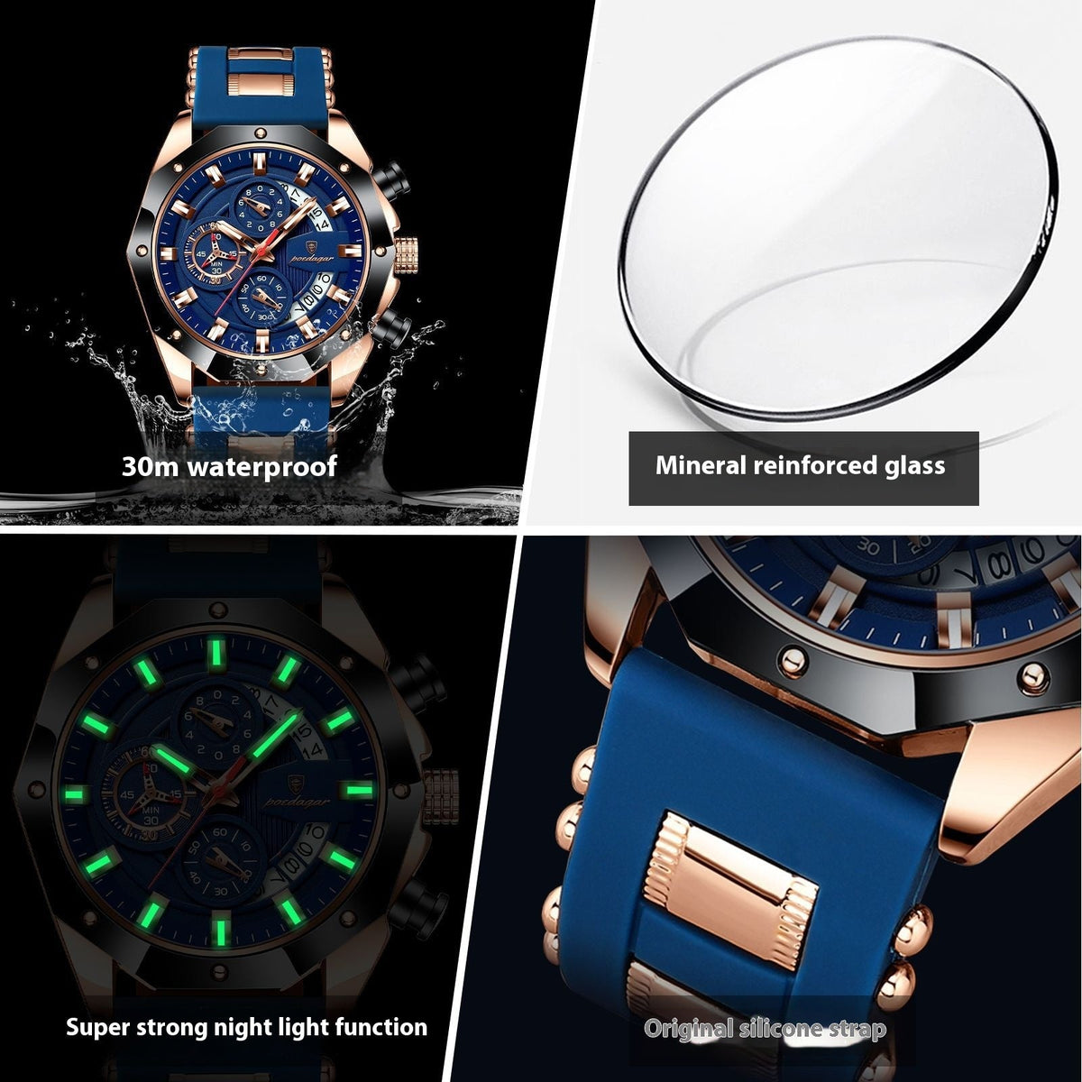 Men's Multi-Dial Sports Watch