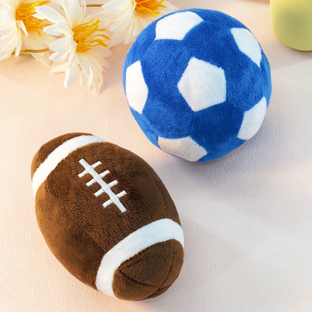 Football & Rugby Plush Dog Toy