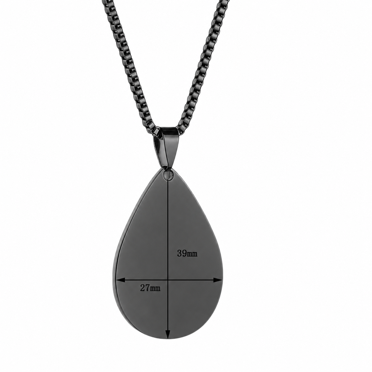 Teardrop Dog Tag Necklace