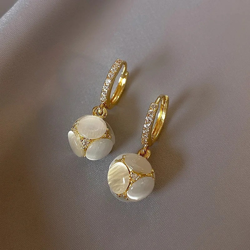 Opal-Look Drop Earrings